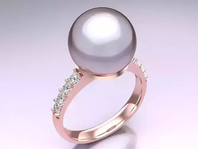 Pearl Ring - Womens Rings  - N415315 3D print model