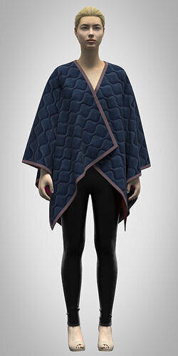 WOMENS WARP KAFTAN AND LEGGING Low-poly 3D model