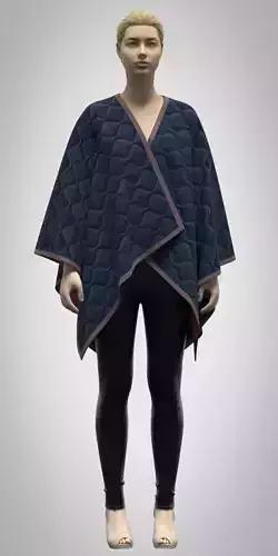 WOMENS WARP KAFTAN AND LEGGING RIGGED MODEL Low-poly 3D model