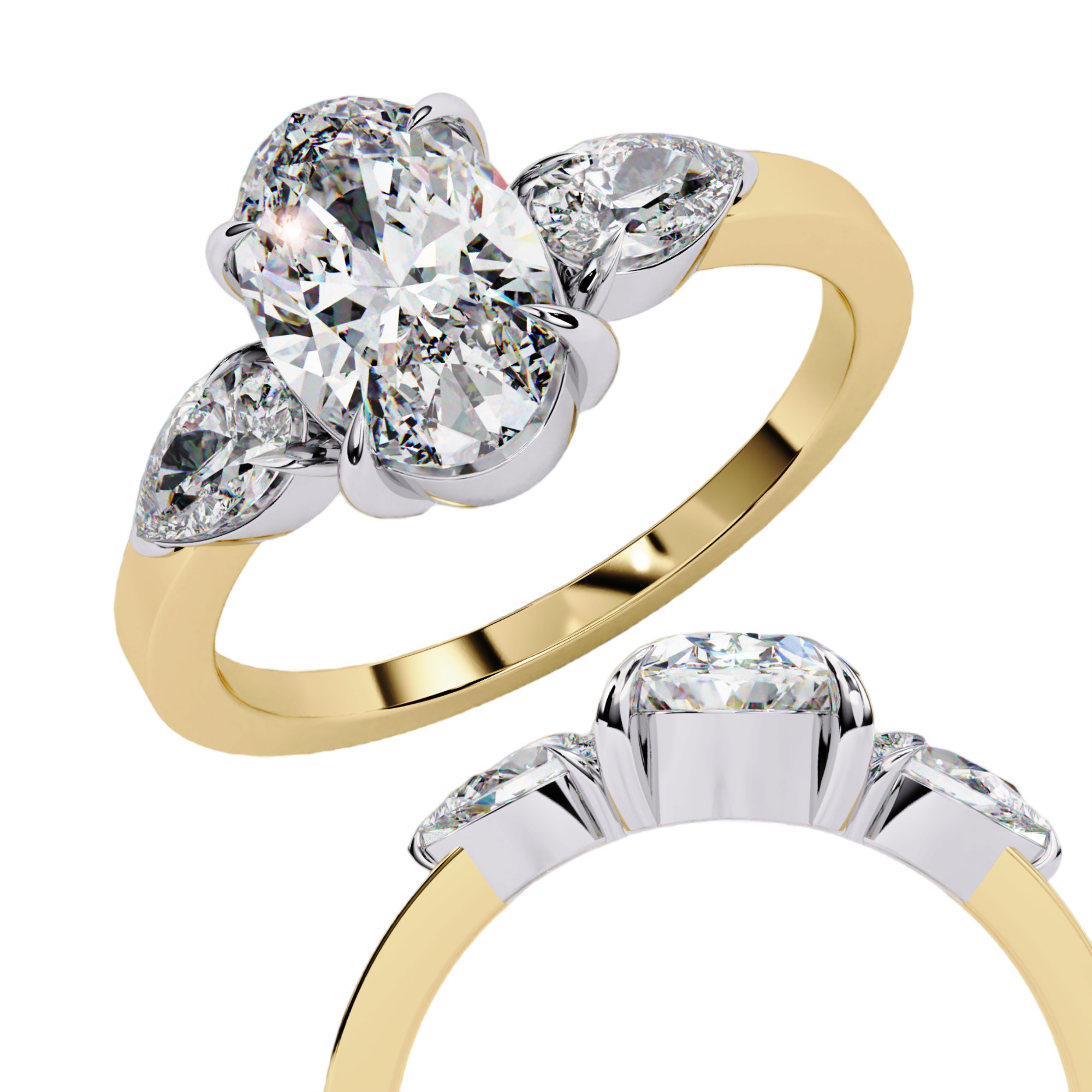 MARQUISE DIAMOND RING -CAD-025 3D model_12