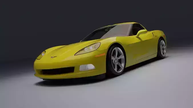 Chevrolet Corvette C6 Low-poly 3D model