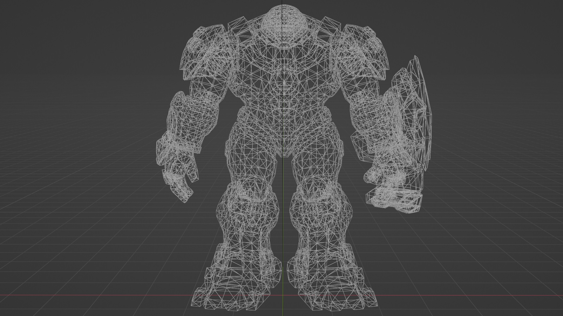 Hulkbuster Low-poly 3D model_7