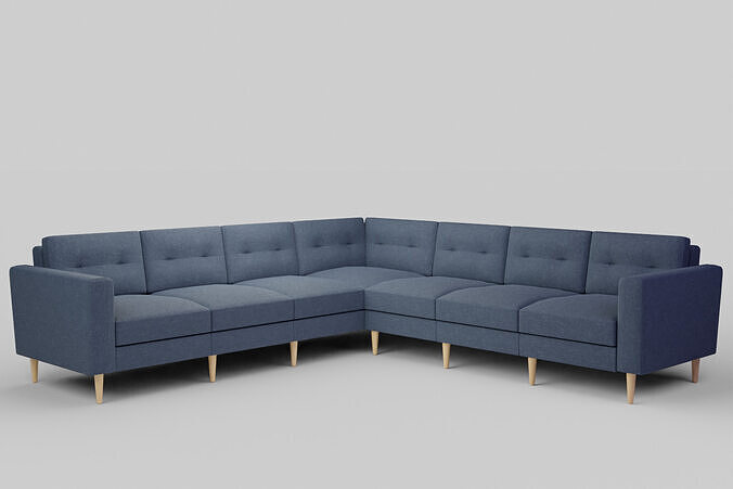 Burrow Nomad 7 Seat Corner Sectional Sofa 3D model