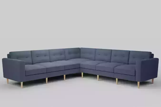 Burrow Nomad 7 Seat Corner Sectional Sofa 3D model