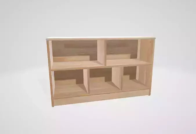 Industrial wood bookshelf