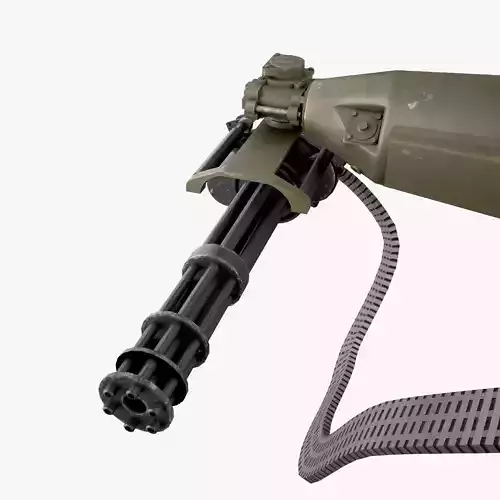 Machine Gun M134 Ver 2 Low-poly 3D model