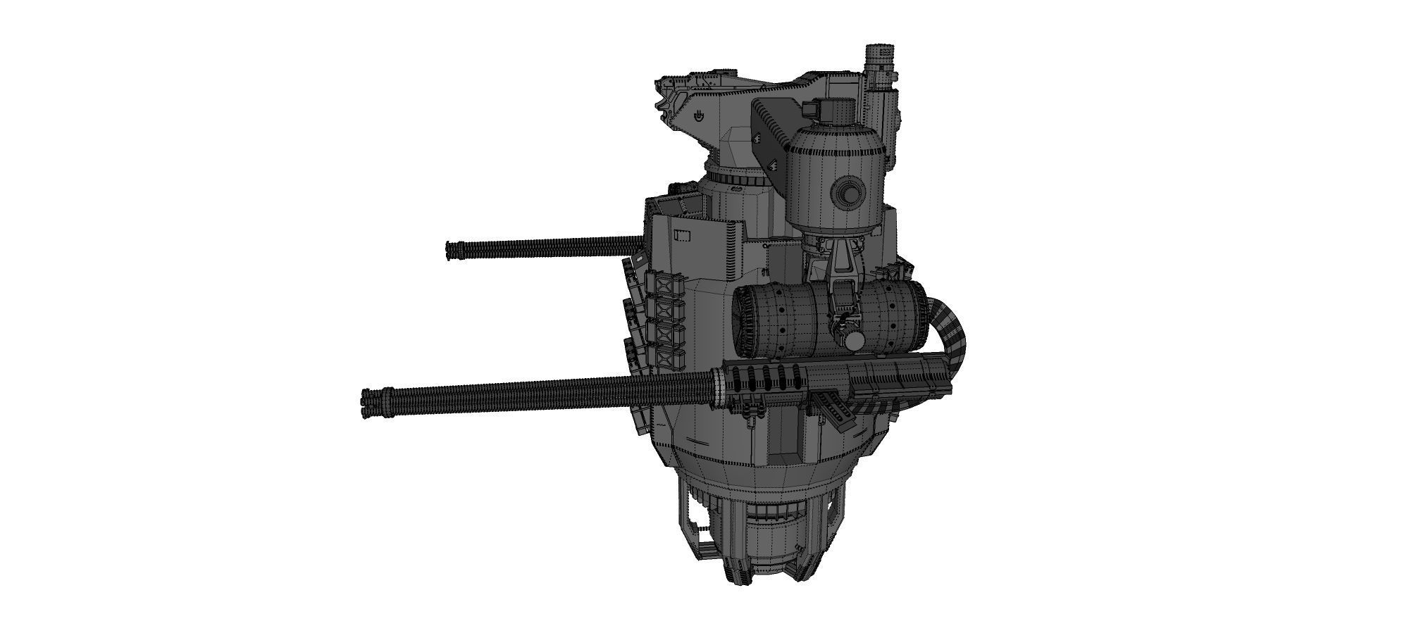 sci-fi Turret 5 3D model_22