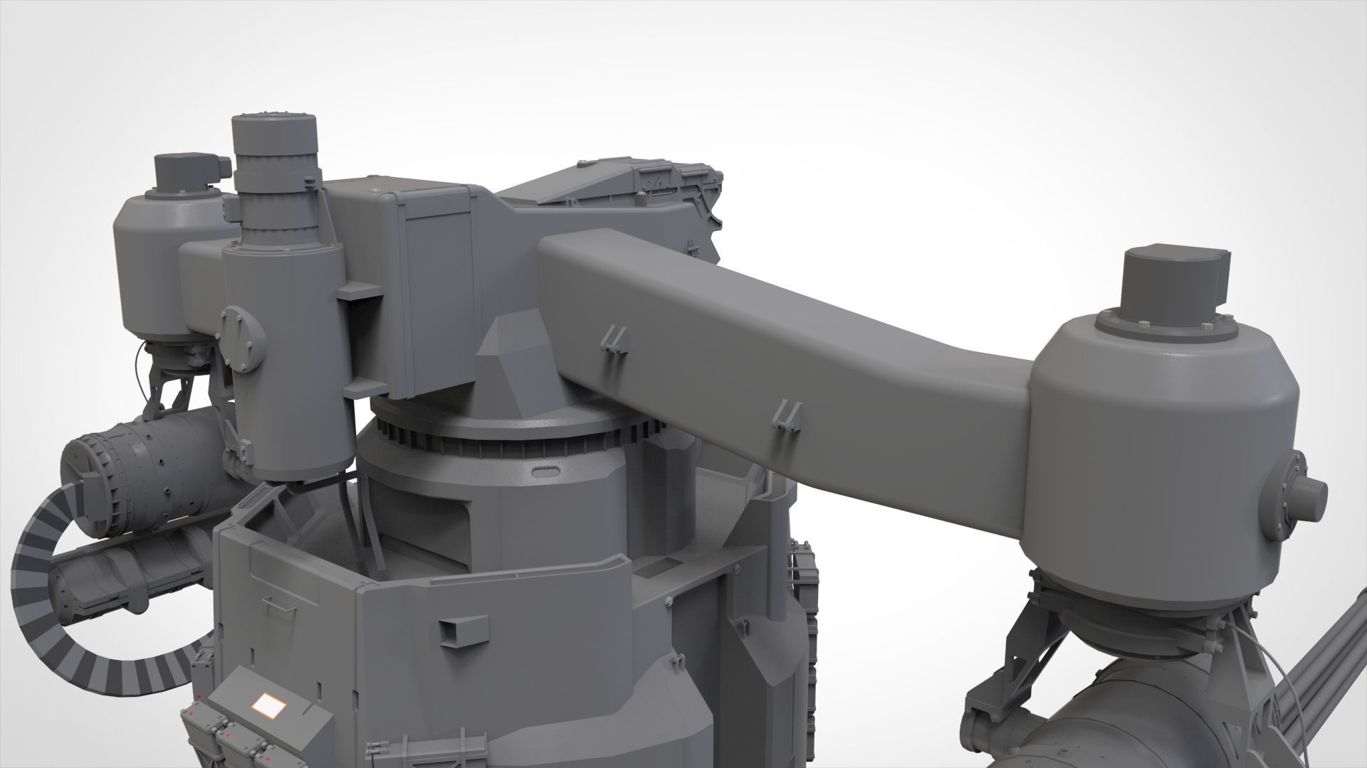 sci-fi Turret 5 3D model_19