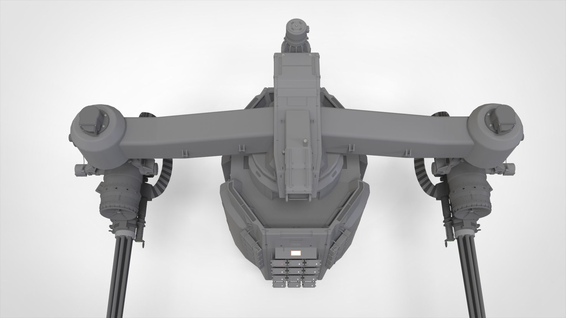 sci-fi Turret 5 3D model_10