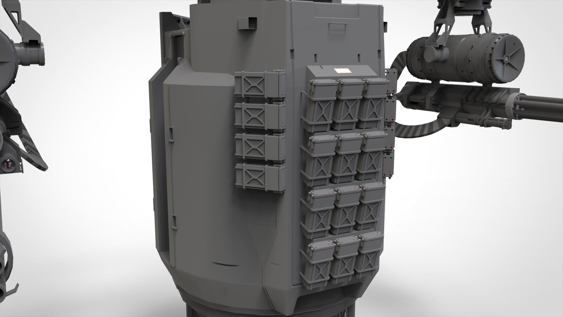 sci-fi Turret 5 3D model_15