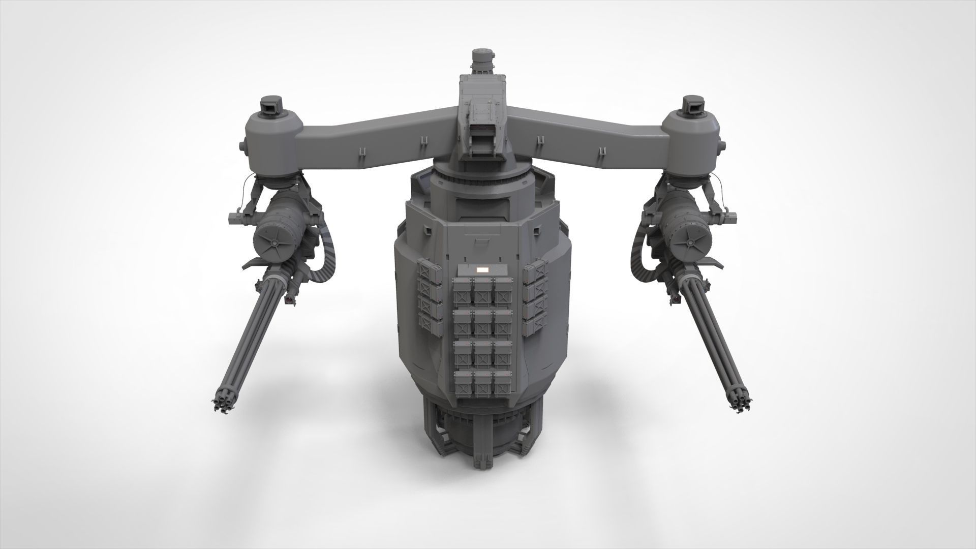 sci-fi Turret 5 3D model_3
