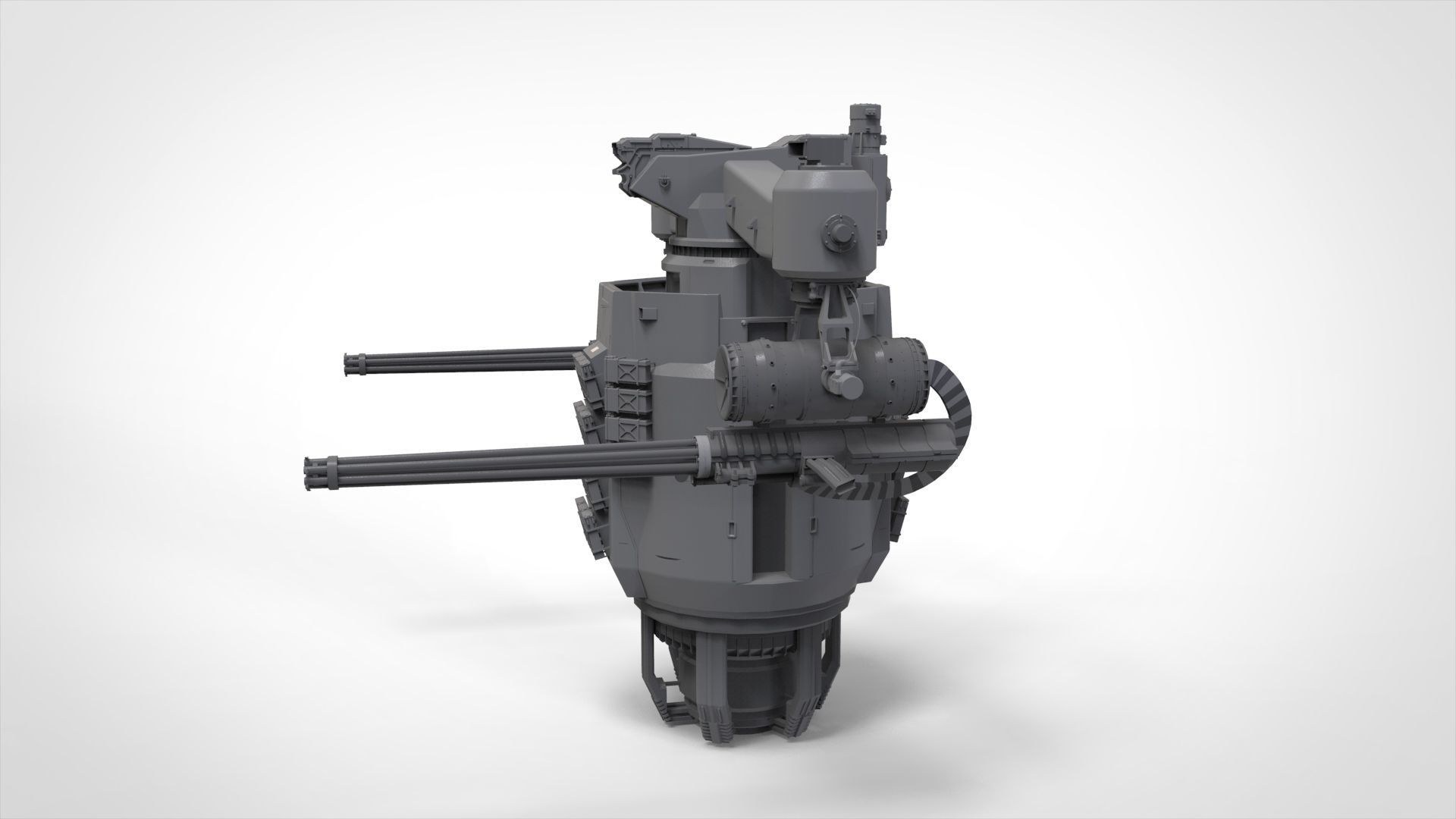 sci-fi Turret 5 3D model_5
