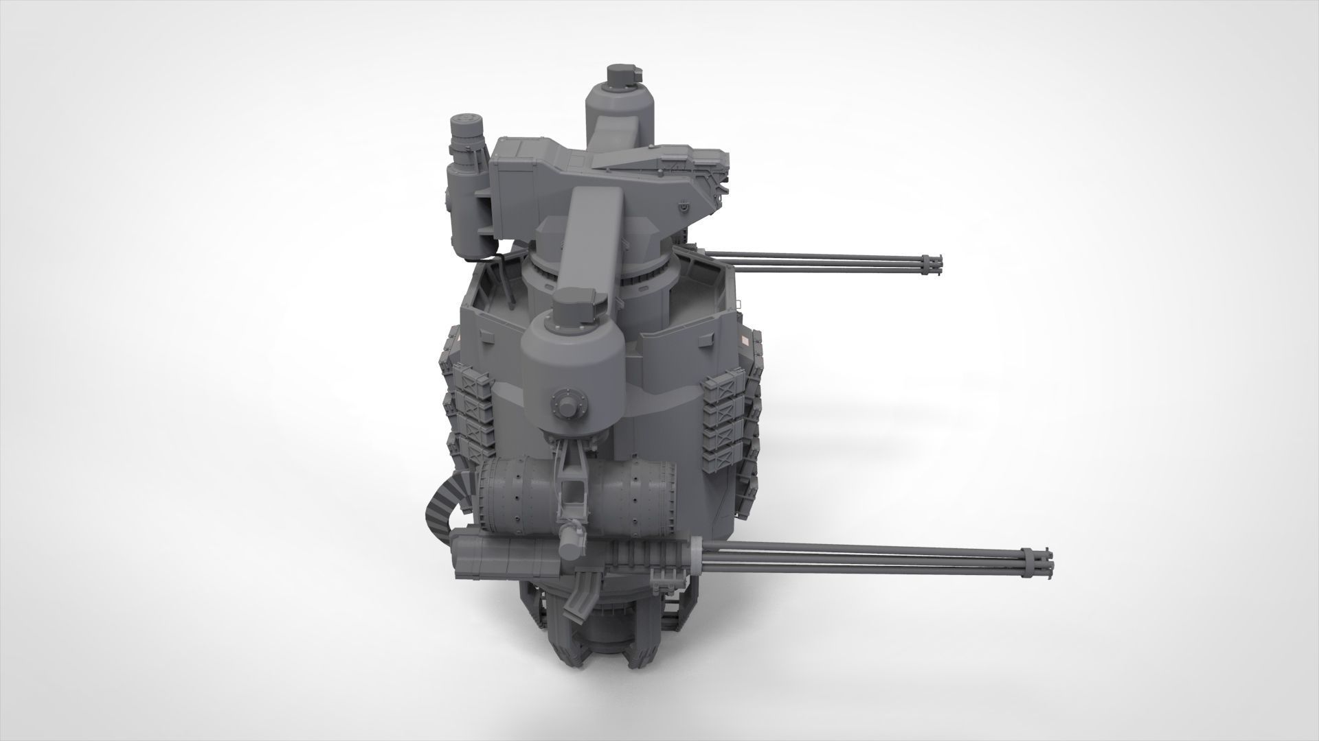 sci-fi Turret 5 3D model_9