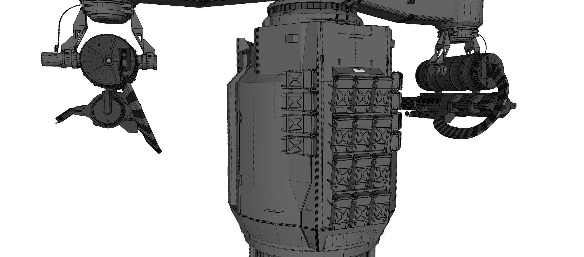 sci-fi Turret 5 3D model_31