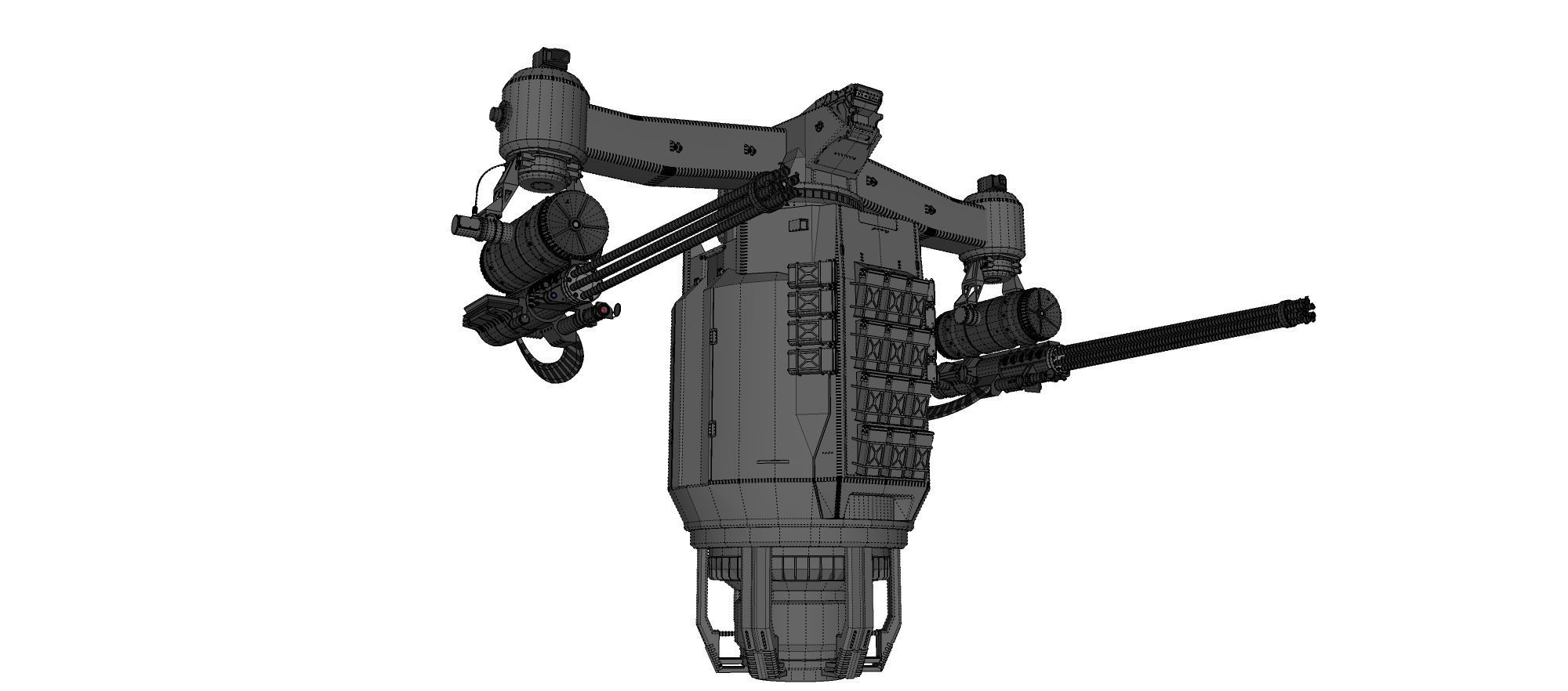 sci-fi Turret 5 3D model_26
