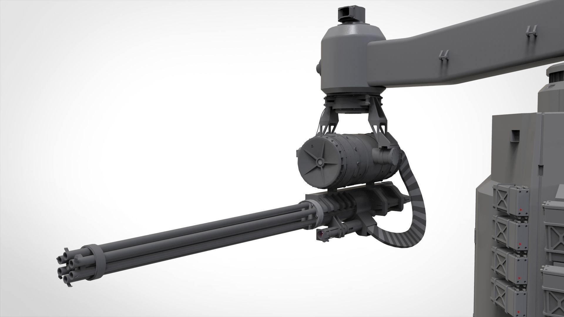 sci-fi Turret 5 3D model_14