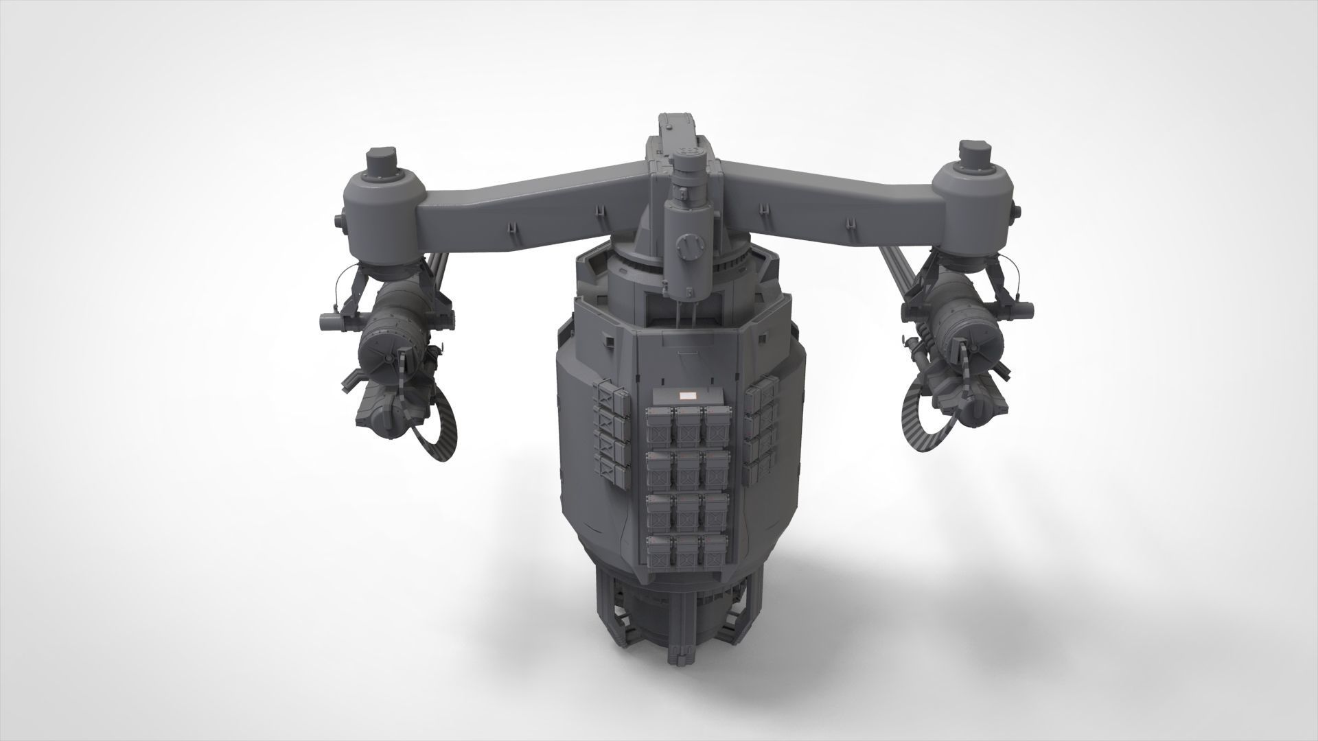 sci-fi Turret 5 3D model_7