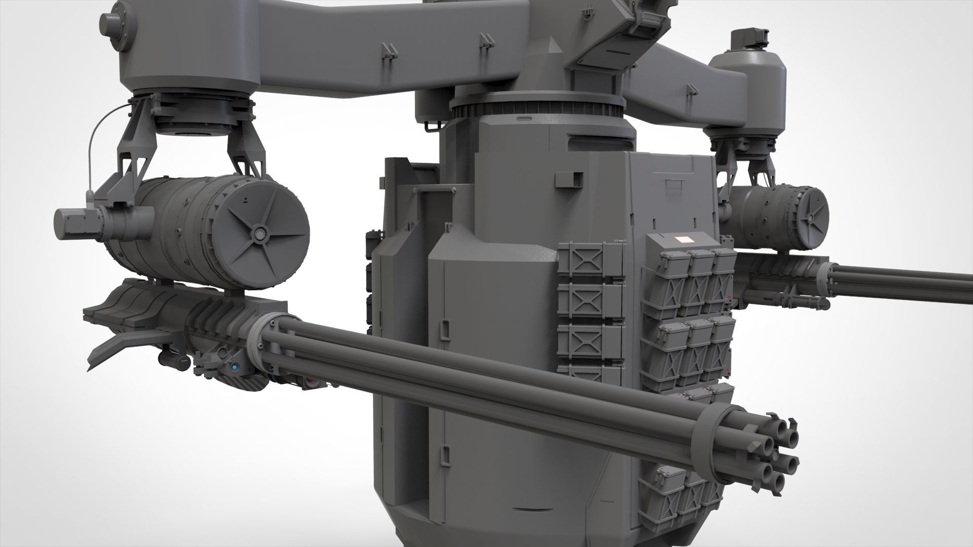 sci-fi Turret 5 3D model_13