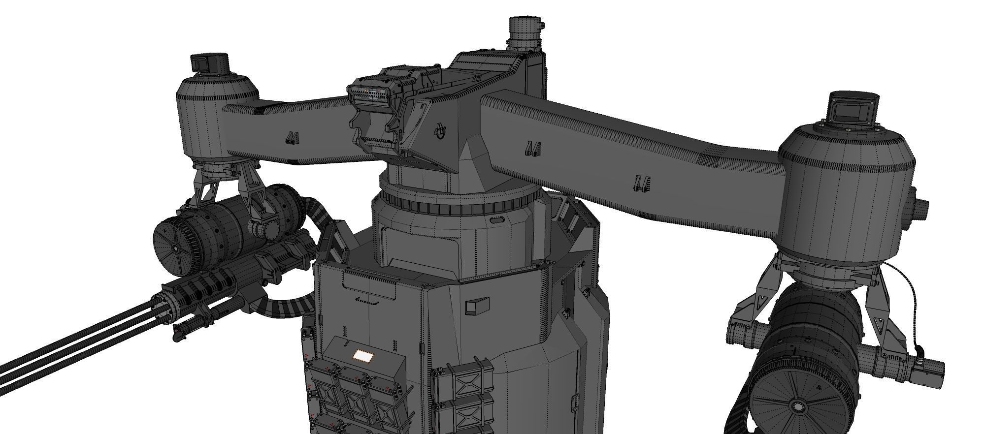sci-fi Turret 5 3D model_27