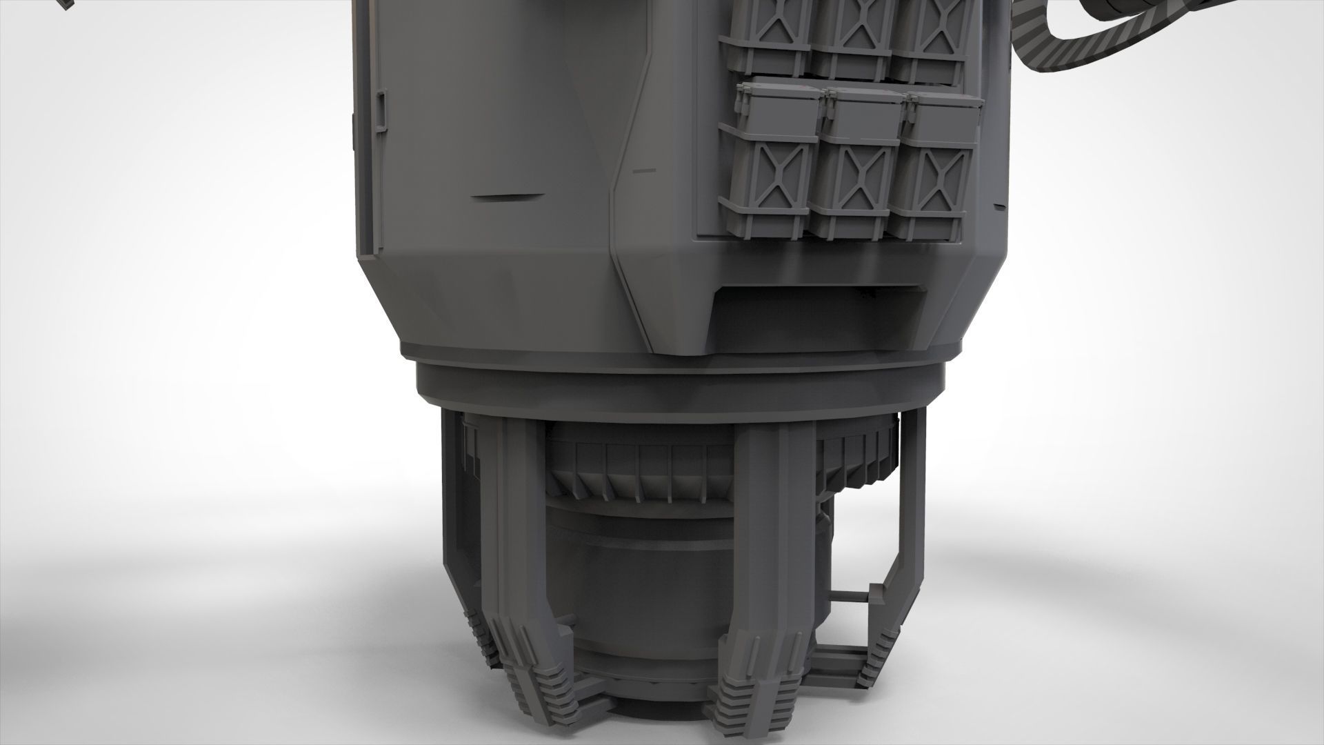 sci-fi Turret 5 3D model_16