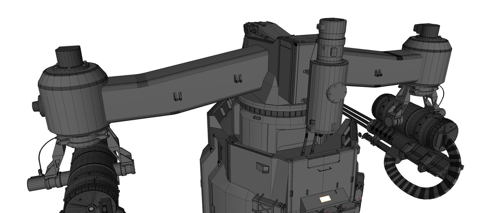 sci-fi Turret 5 3D model_30