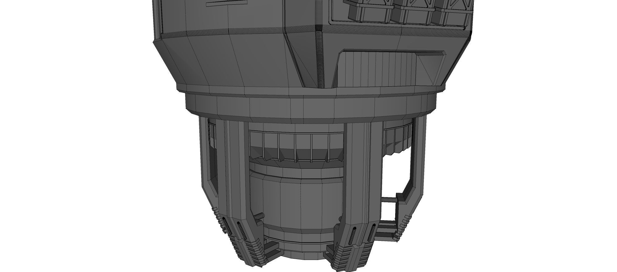 sci-fi Turret 5 3D model_32