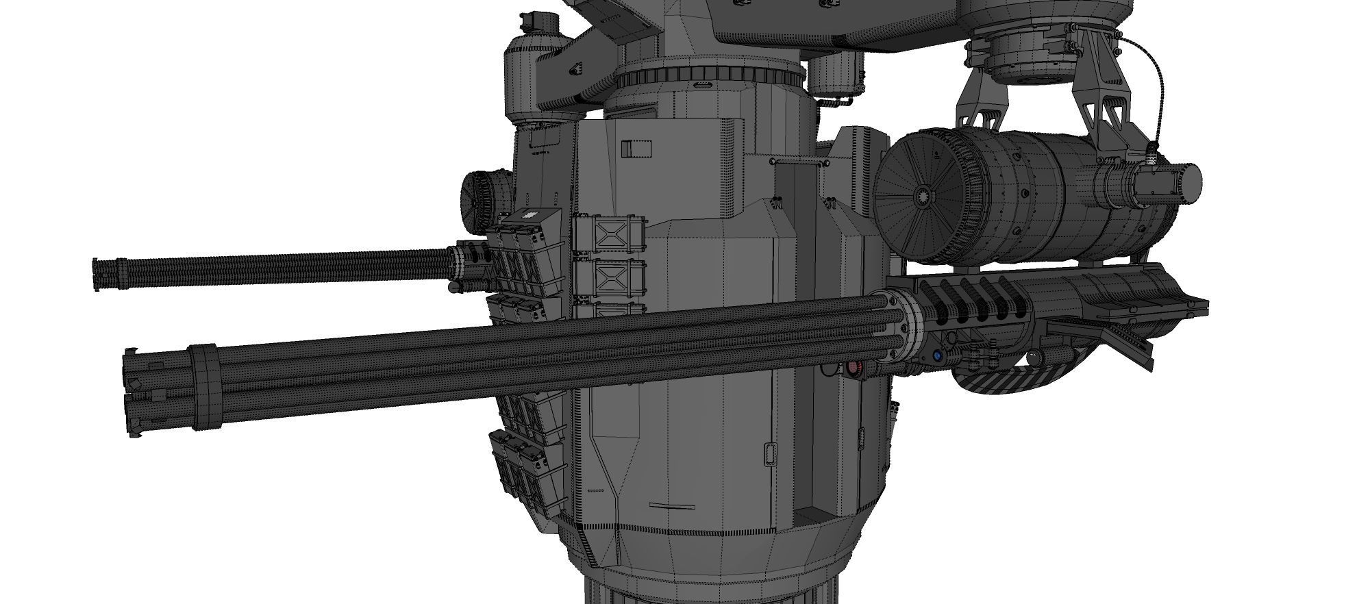 sci-fi Turret 5 3D model_29