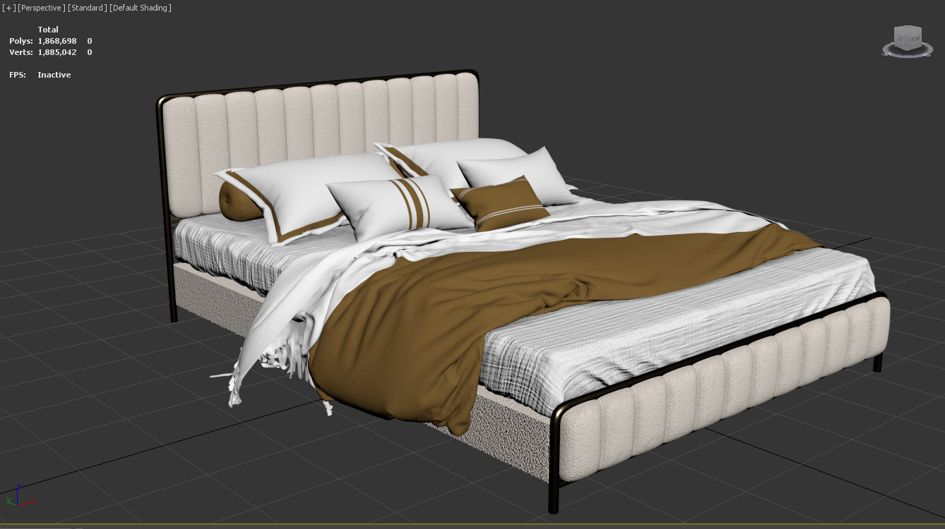 Bed Modern 3D model_10