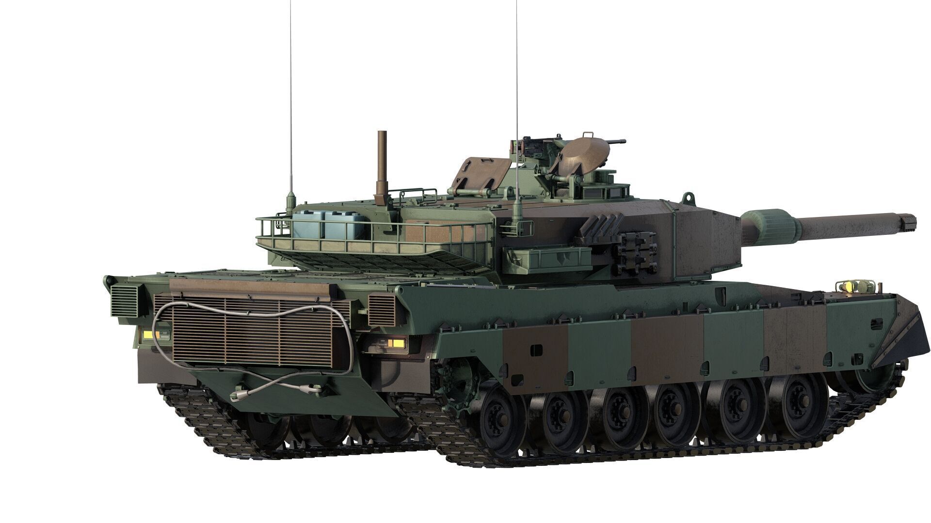 Type 90 tank 3D model_4