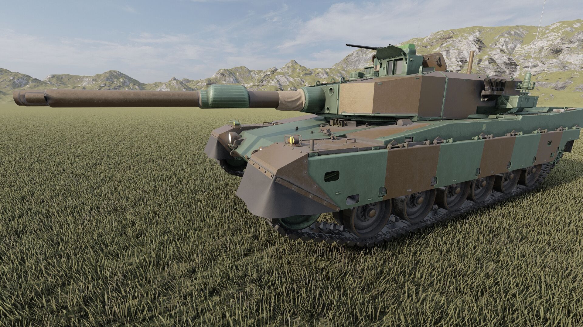 Type 90 tank 3D model_7