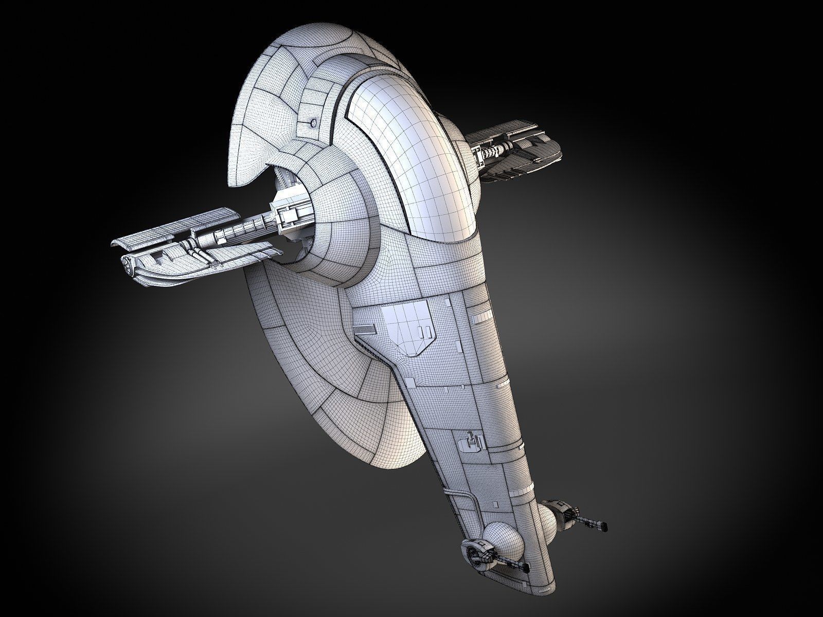 Star Wars Boba Fett Slave I 3D model_16