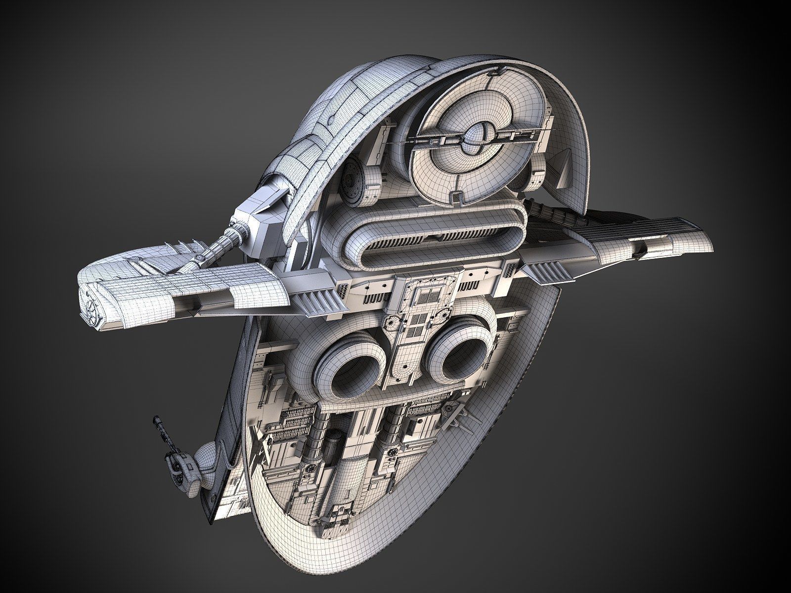Star Wars Boba Fett Slave I 3D model_17