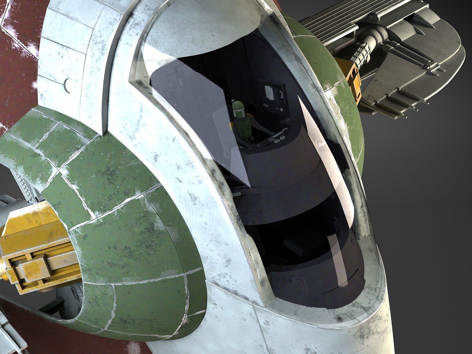 Star Wars Boba Fett Slave I 3D model_5