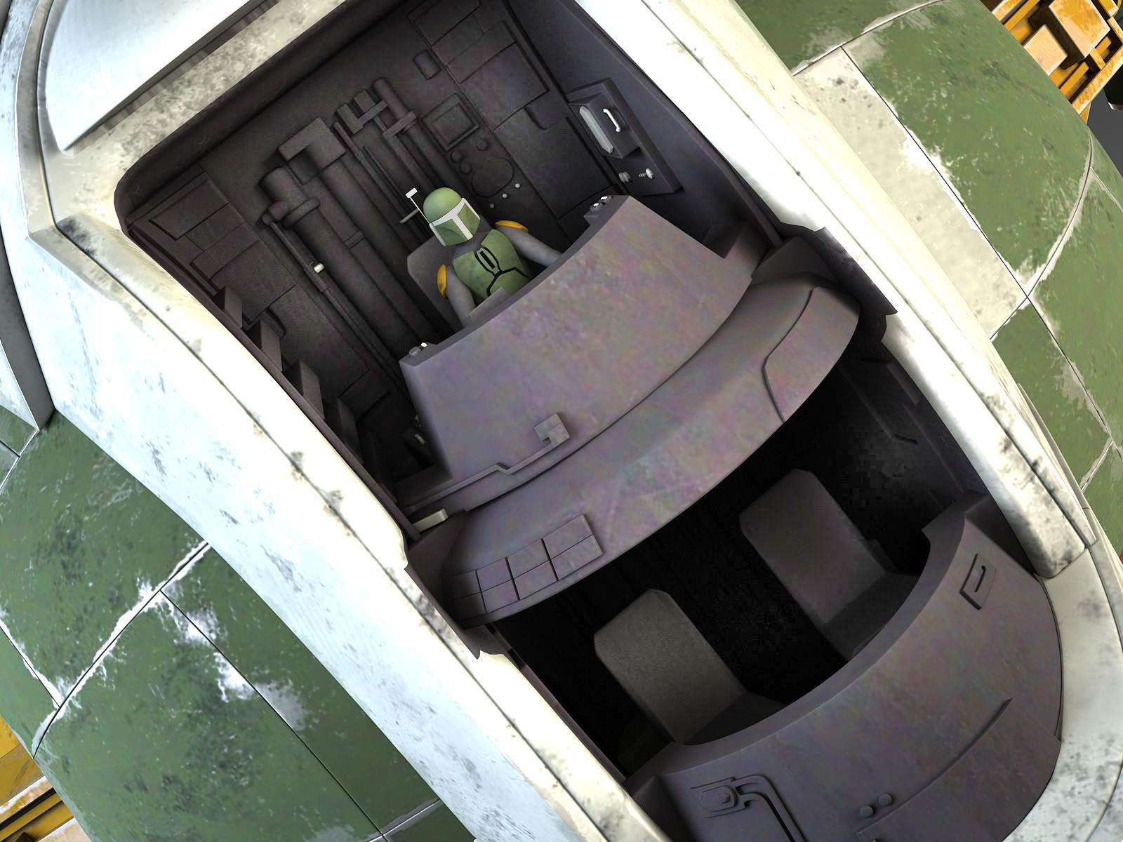 Star Wars Boba Fett Slave I 3D model_11