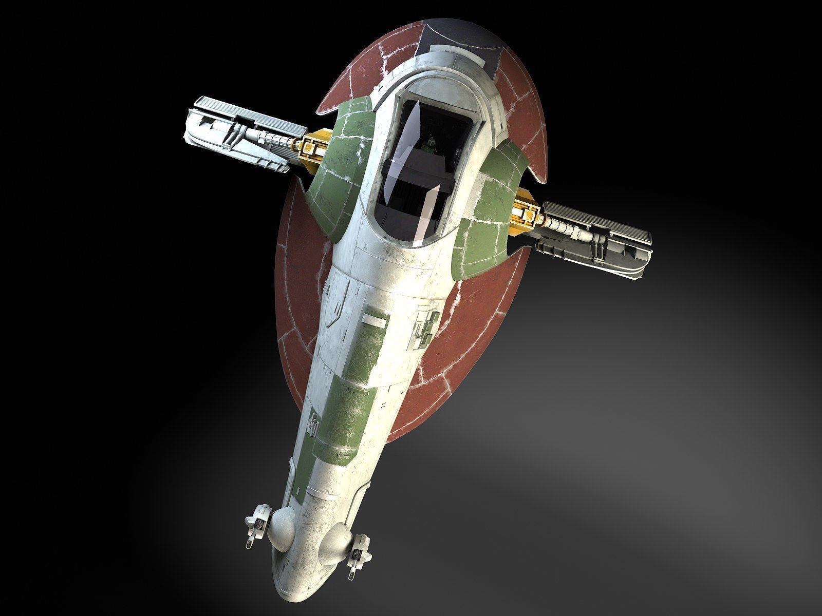 Star Wars Boba Fett Slave I 3D model_1