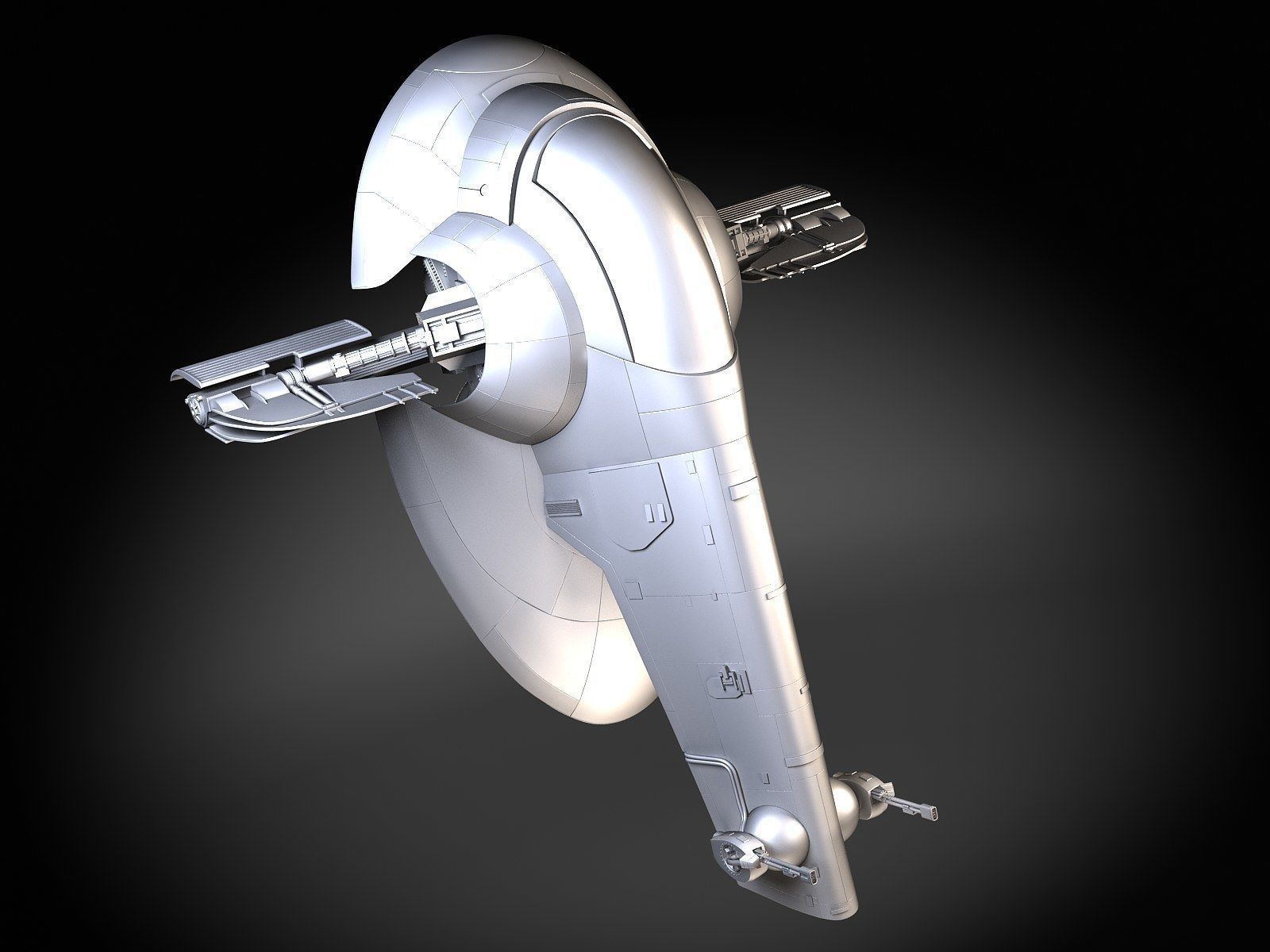 Star Wars Boba Fett Slave I 3D model_10