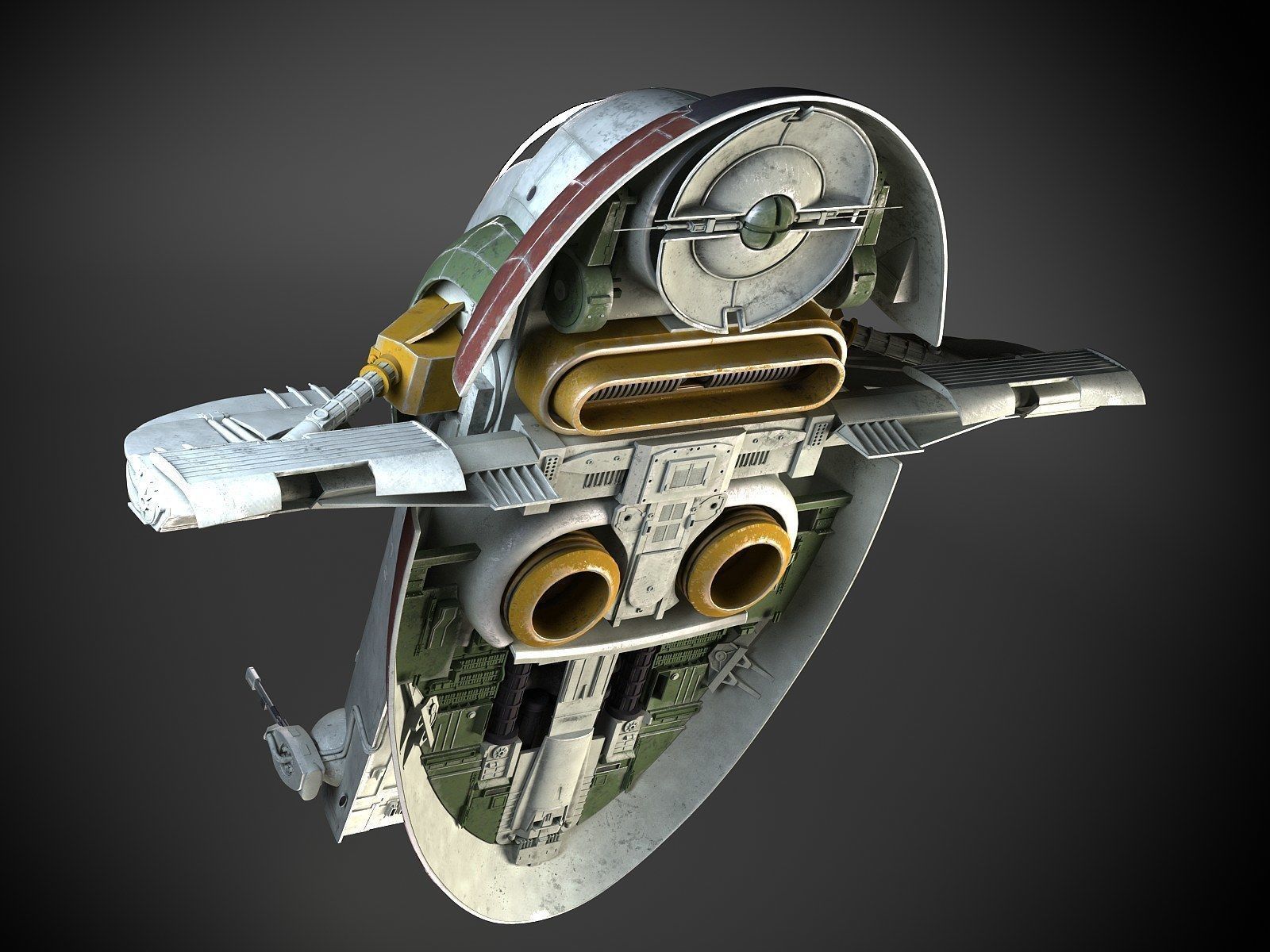 Star Wars Boba Fett Slave I 3D model_4