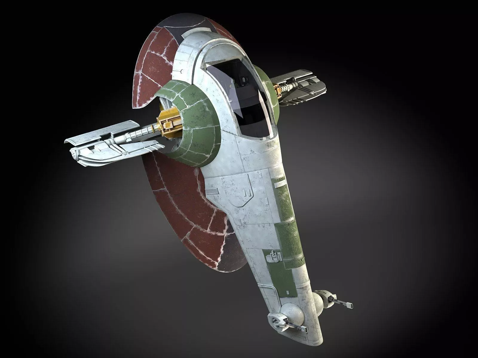 Star Wars Boba Fett Slave I 3D model_0