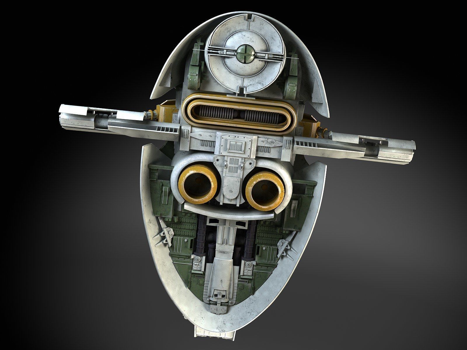 Star Wars Boba Fett Slave I 3D model_3