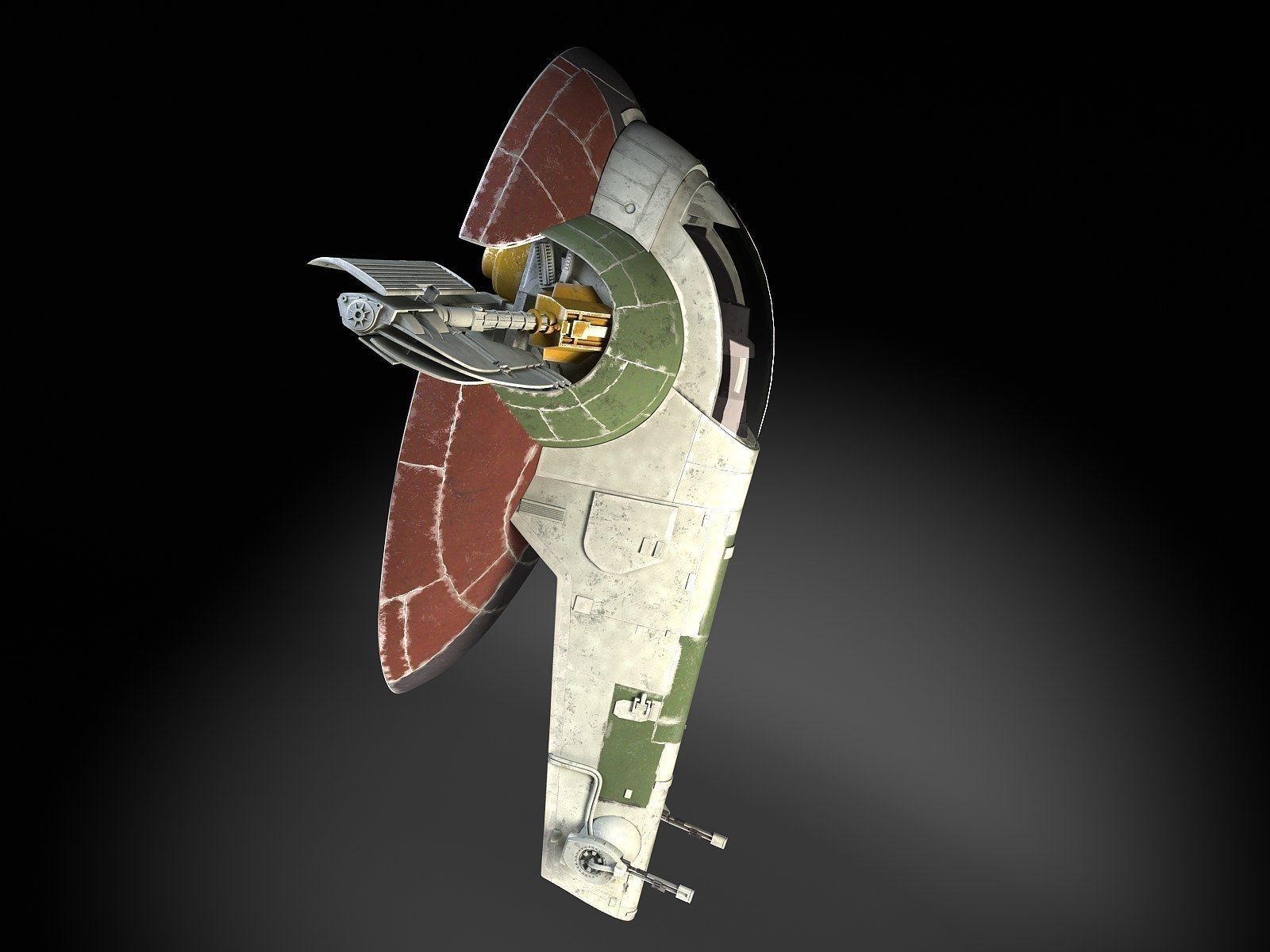 Star Wars Boba Fett Slave I 3D model_6