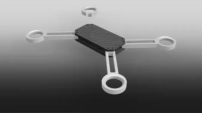quadcopter carbon fiber drone Free 3D model