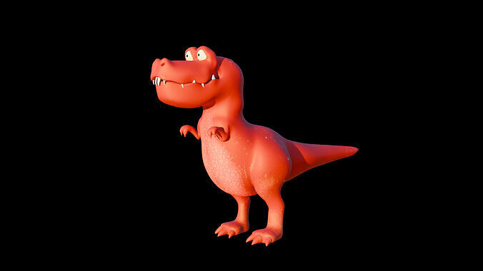 T-Rex Dinosaur Cartoon Rigged 3D model