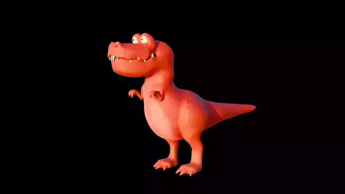 T-Rex Dinosaur Cartoon Rigged