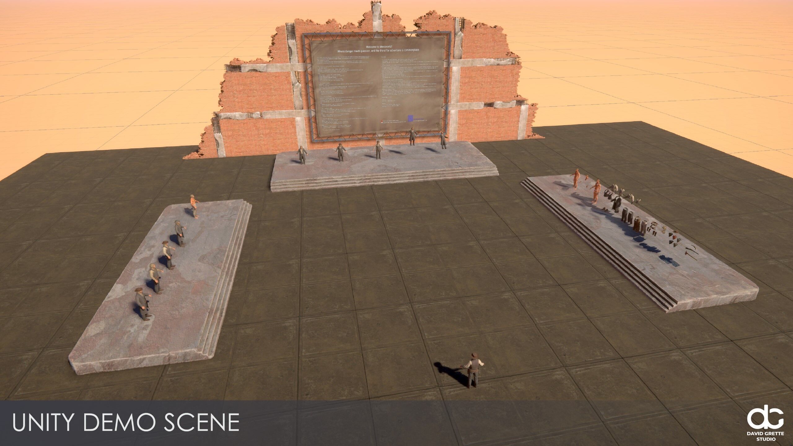 Western Character Harry - Survival Shooter Cowboy Man Low-poly 3D model_27