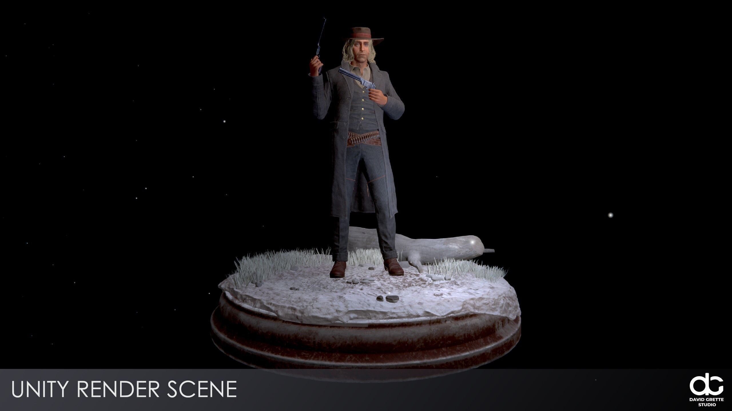 Western Character Harry - Survival Shooter Cowboy Man Low-poly 3D model_25