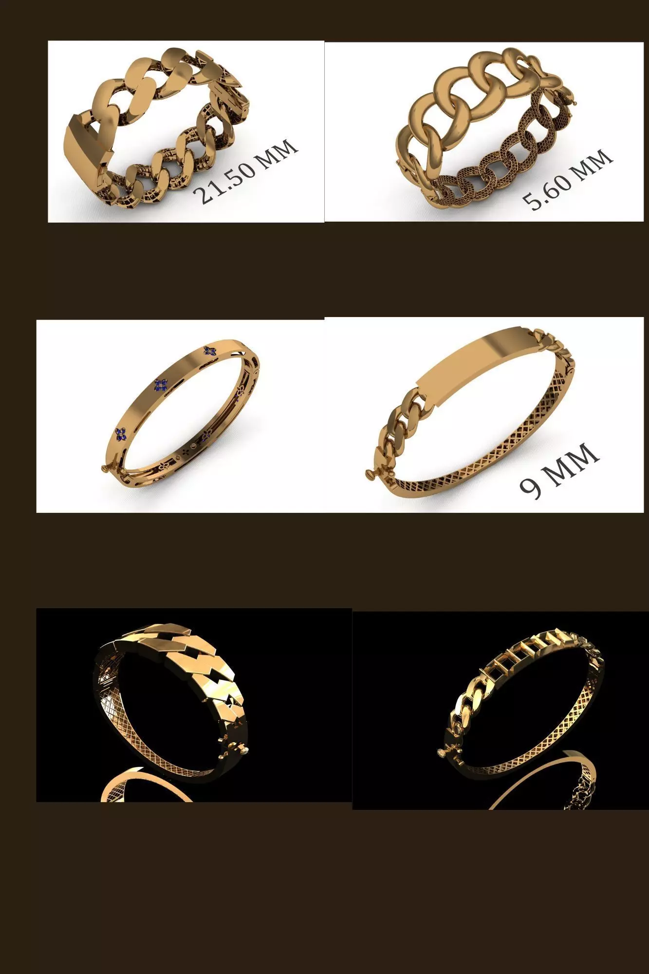 BANGLES GOLD 3D print model_0