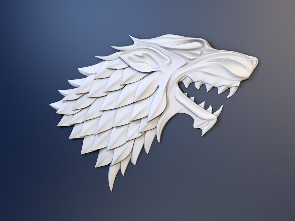 Game of Thrones House Stark Heraldry Low-poly 3D model_2