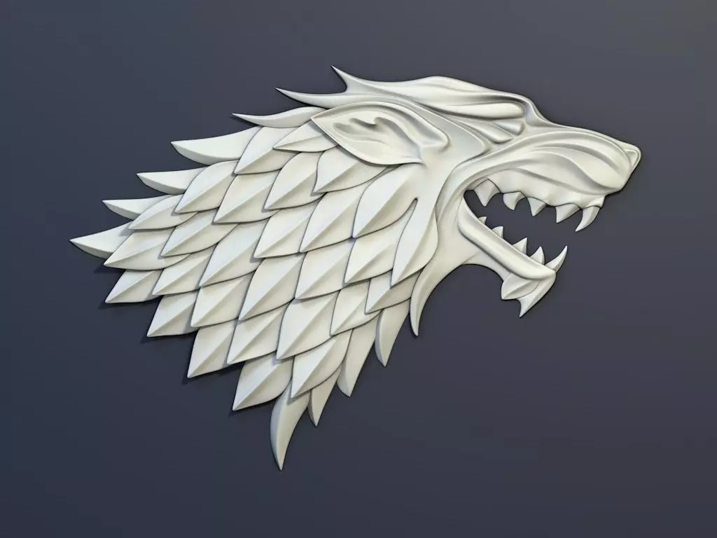 Game of Thrones House Stark Heraldry Low-poly 3D model_0