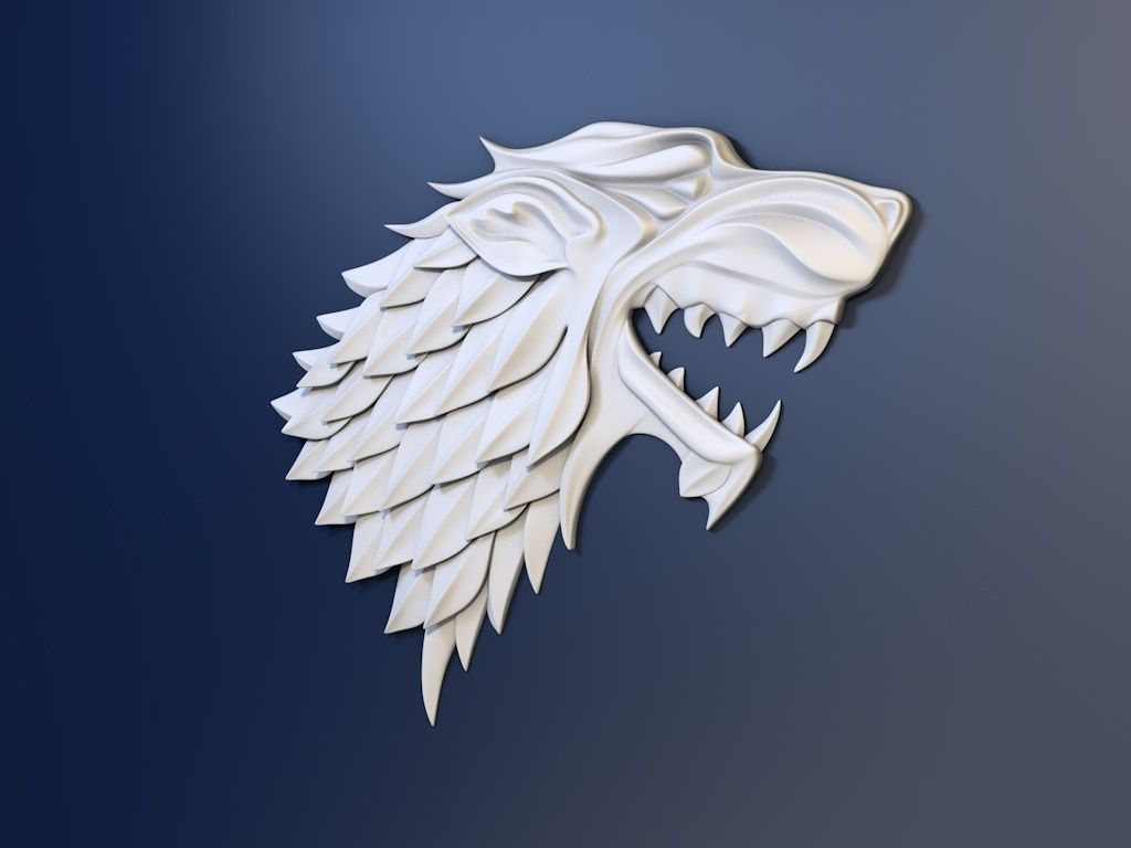 Game of Thrones House Stark Heraldry Low-poly 3D model_3