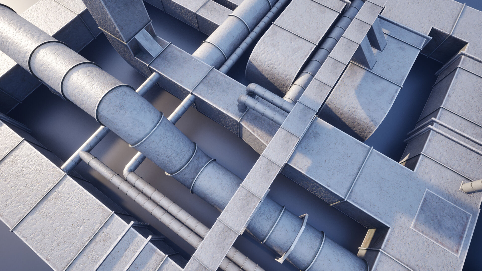 Ventilation Duct Pack Vol 01 Low-poly 3D model_1